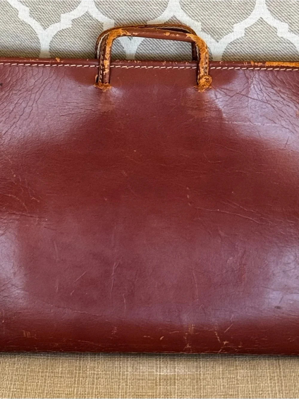 Vintage c. 1950s–1960s David’s of Hollywood Deep Buff Cowhide Leather Portfolio